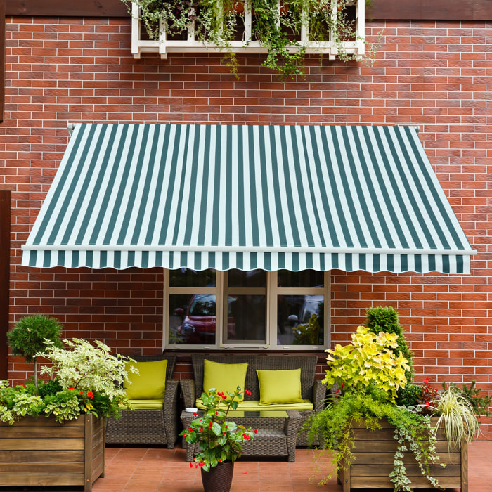 Toldo con Ángulo Ajustable de Aluminio 2.95x2.5m Verde
