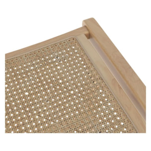 Tabouret pour îlot central 65 cm en teck et cannage - Omaha