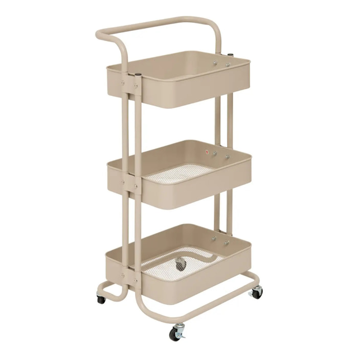 Desserte Color edition 3 niveaux 45x36,5x86cm beige