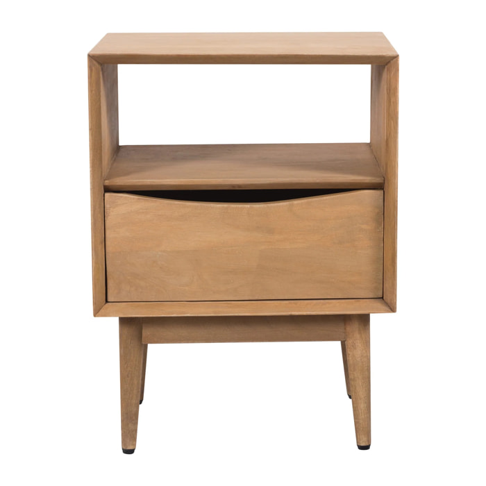 Table de chevet 1 tiroir en bois de manguier - Gute