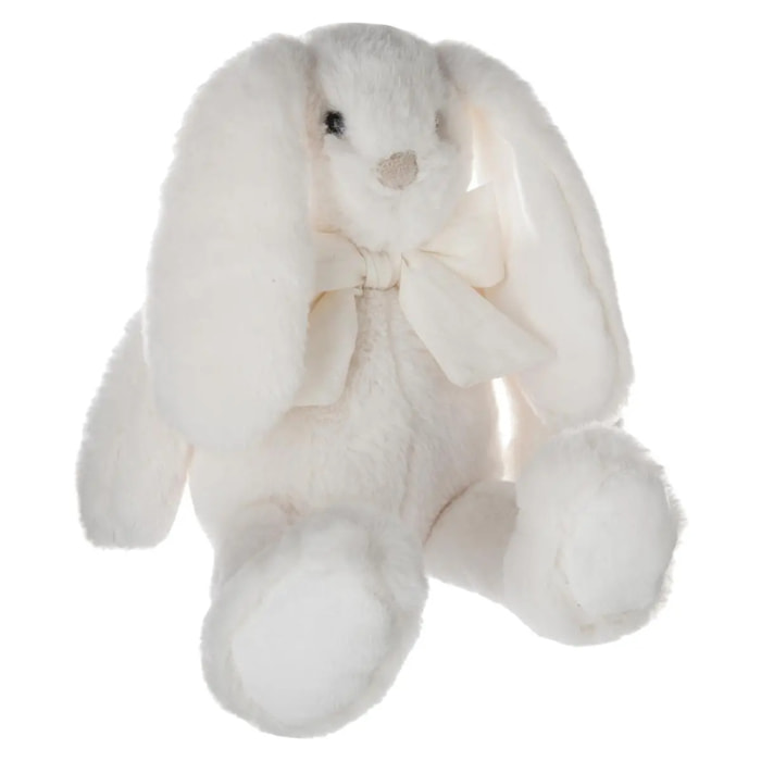 Peluche lapin avec noeud Kay H.30cm