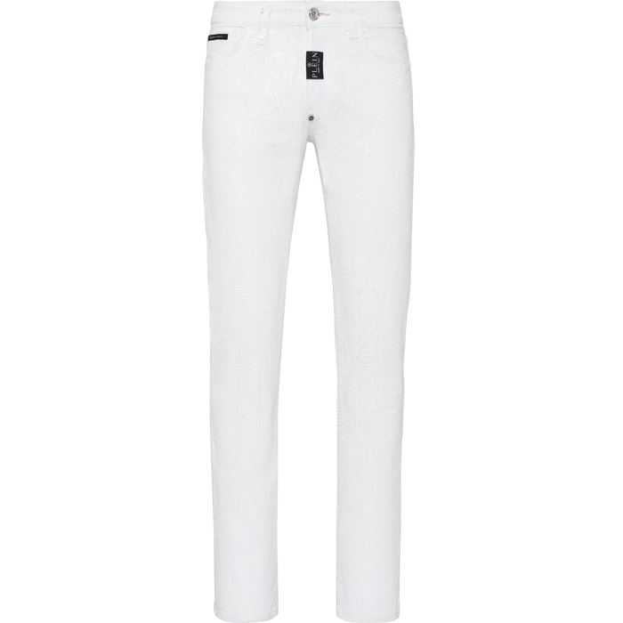 PHILIPP PLEIN Denim Trousers Super Straight Cut Fit