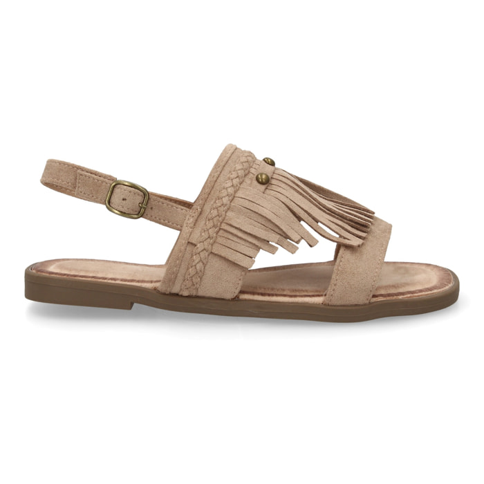 Sandalia boho mujer cómoda verano con flecos