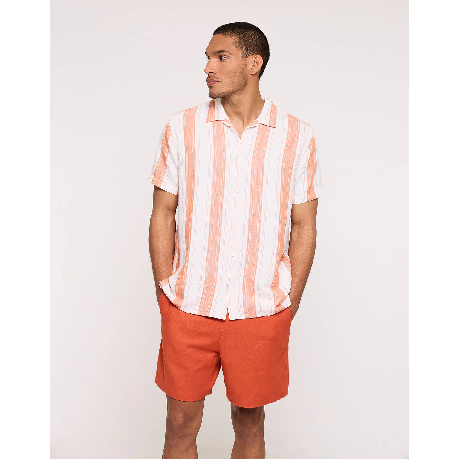 Camisa Manga Corta Naranja - Isino