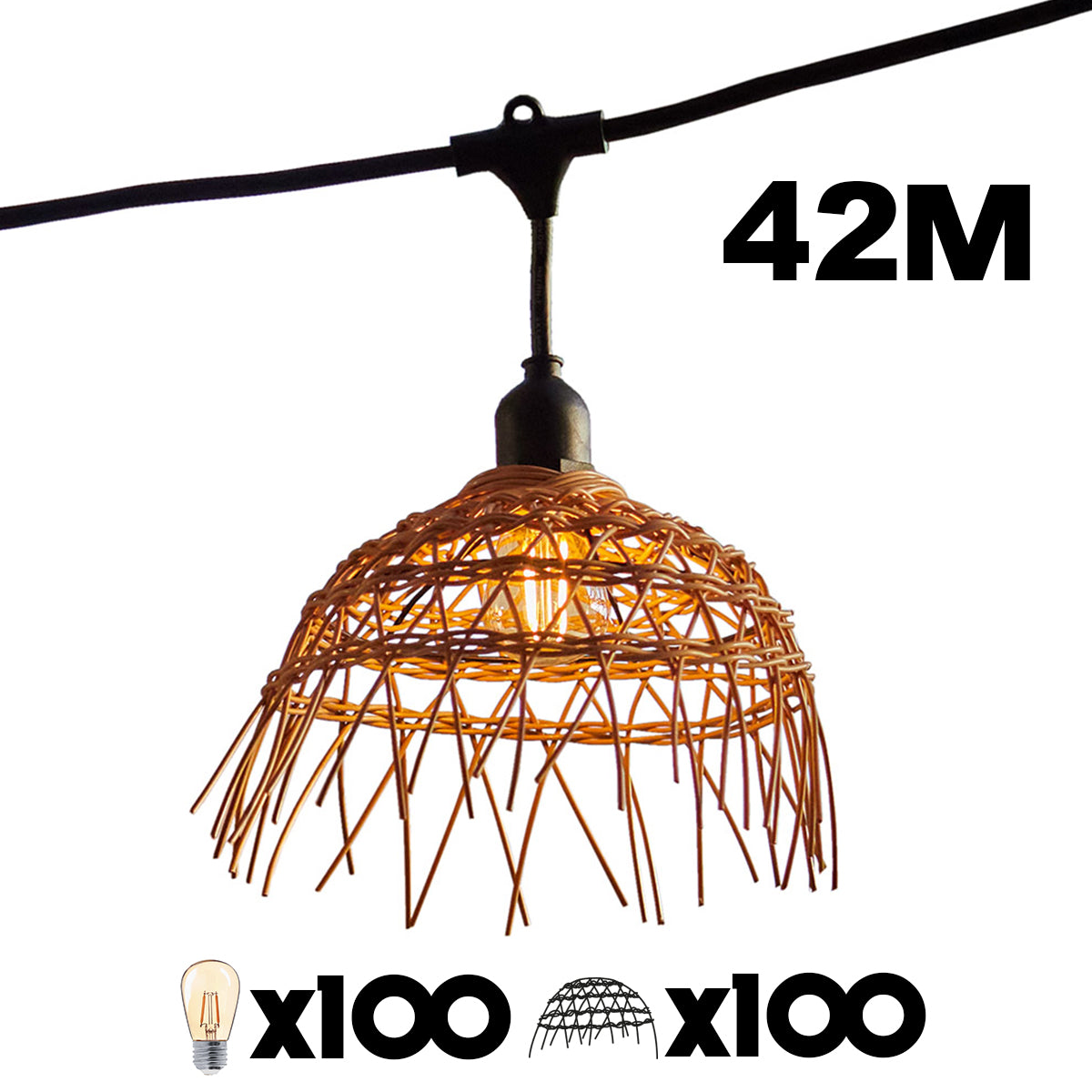 Lot de 10 guirlandes HAWAII LIGHT CONNECTABLE 6M