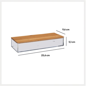 Boîte rectangulaire Grand modèle Selena bambou