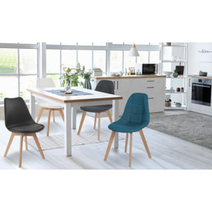 Chaises Suedia + Gabriella - Mix color - Gris, noir, bleu, blanc