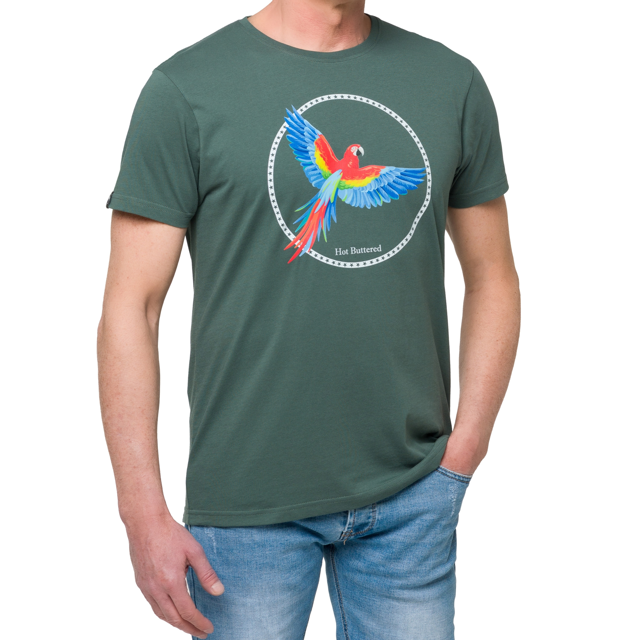 T-shirt in cotone 150 gr Phenix Hot Buttered Verde Matcha.