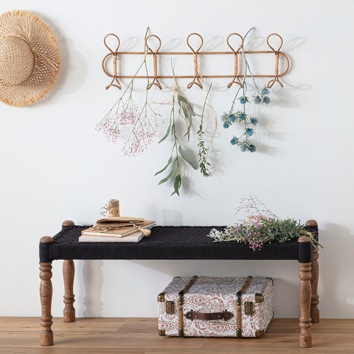 Patère métal doré 5 crochets