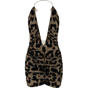 PHILIPP PLEIN Vestido corto LEOPARD