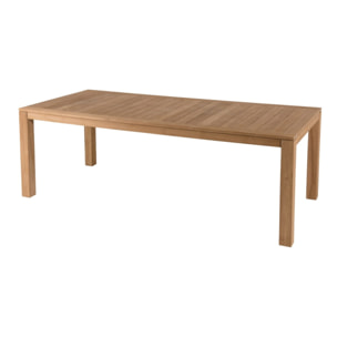 KIM - Ensemble de jardin bois teck - table rect. 220 cm / 6 fauteuils