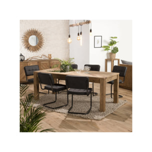 Table de repas rectangulaire en pin recyclé L200cm - ORIGIN