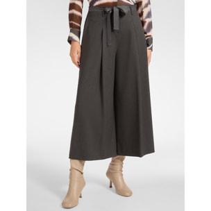 Elena Mirò - Pantaloni ampi con cintura - Grigio