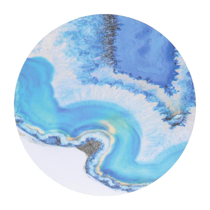 Sottopentola in legno confezione da 4 pezzi azzurro tondo cmø18h0,5