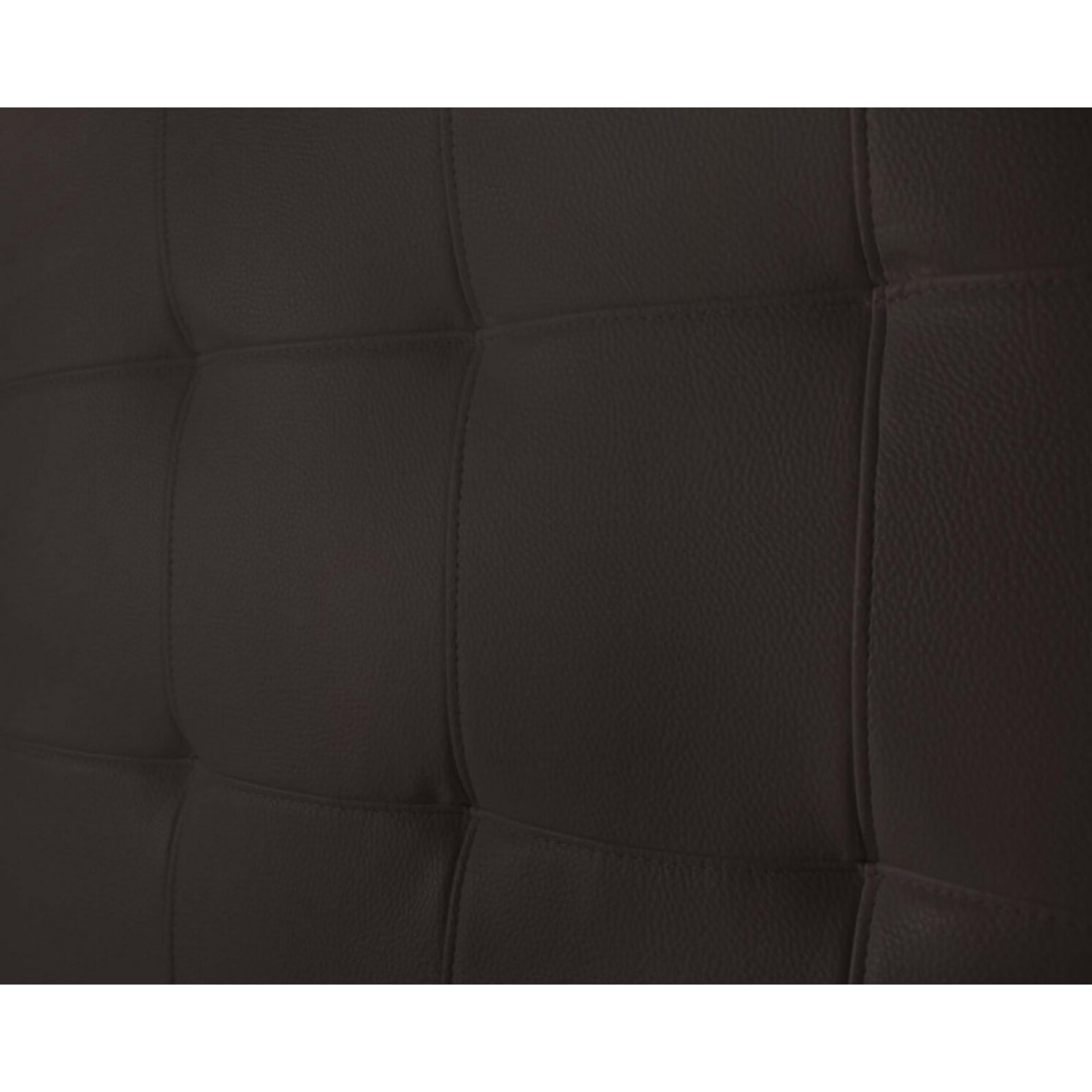 Lit Copa Cabana avec tête de lit capitonnée | cadre à lattes flexibles | Confort et Elégance | Montage simple rapide | Simili cuir | Chocolat