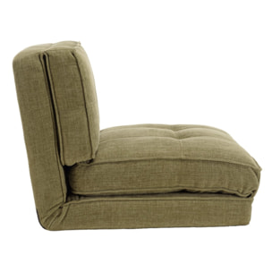 ANGELE - Chauffeuse convertible 1 place en tissu couleur vert
