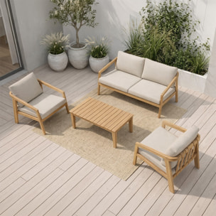 Salon de jardin 4 places en bois d’acacia VINH
