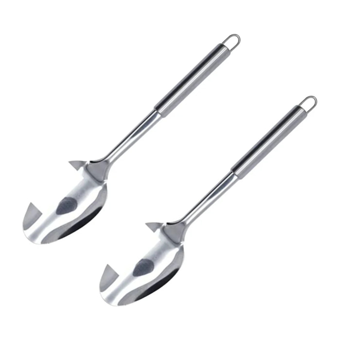 Set de 2 ustensiles de cuisine cuillère de service et cuillère de cuisine Fackelmann Elemental
