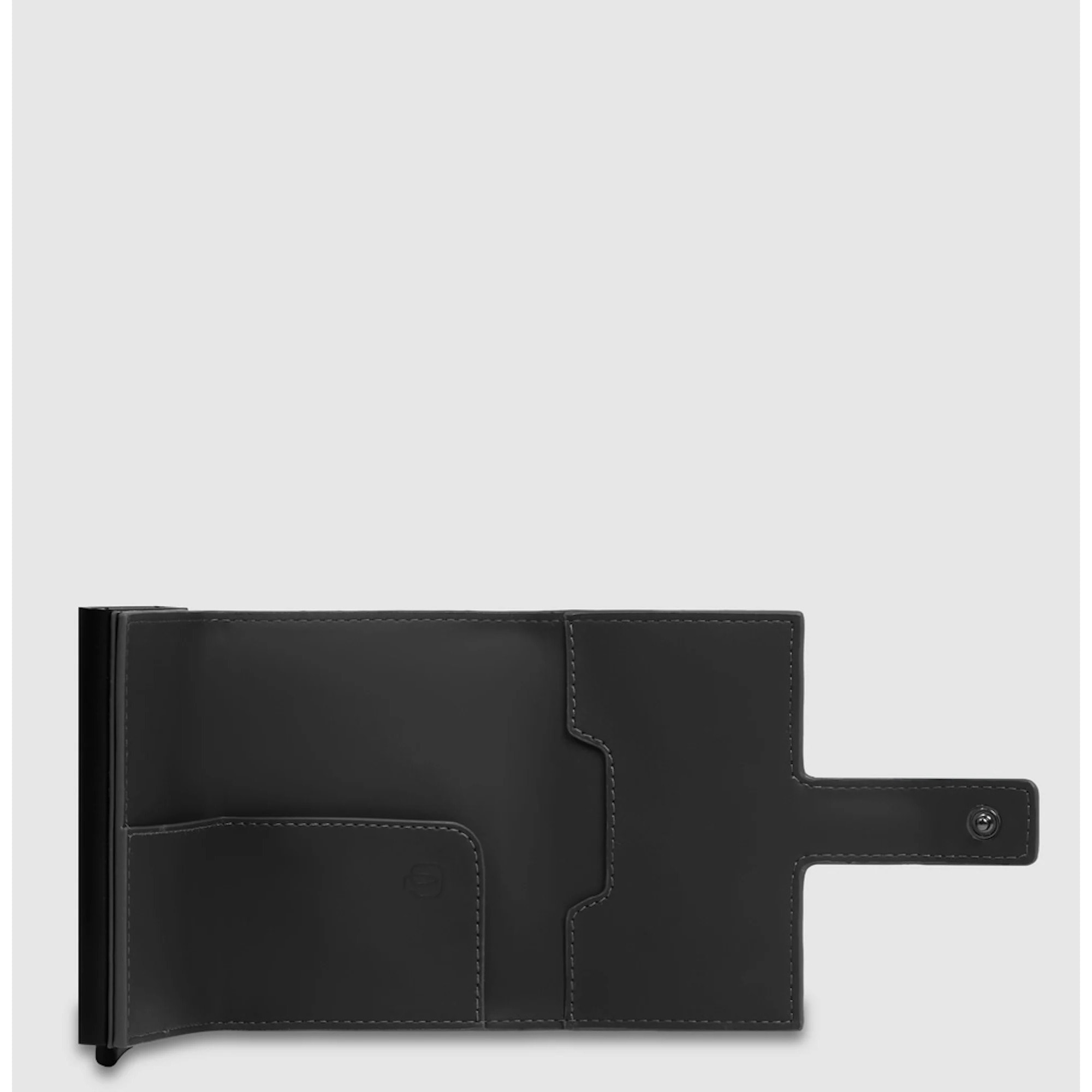 Piquadro Portacarte automatico in metallo, schermato con protezione RFID