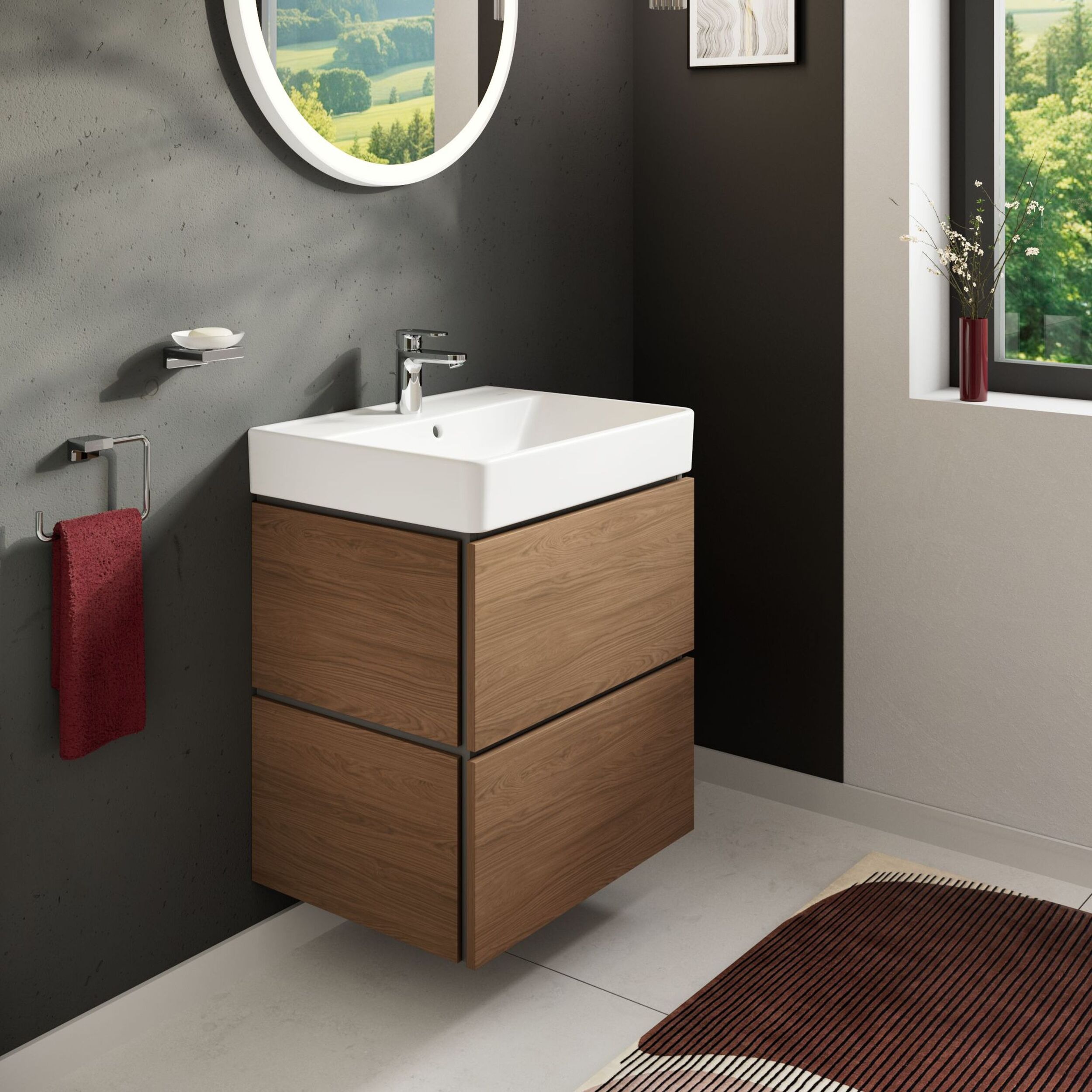 Mitigeur lavabo Vernis Blend 100 CH3 CoolStart avec vidage clic-clac, Chromé