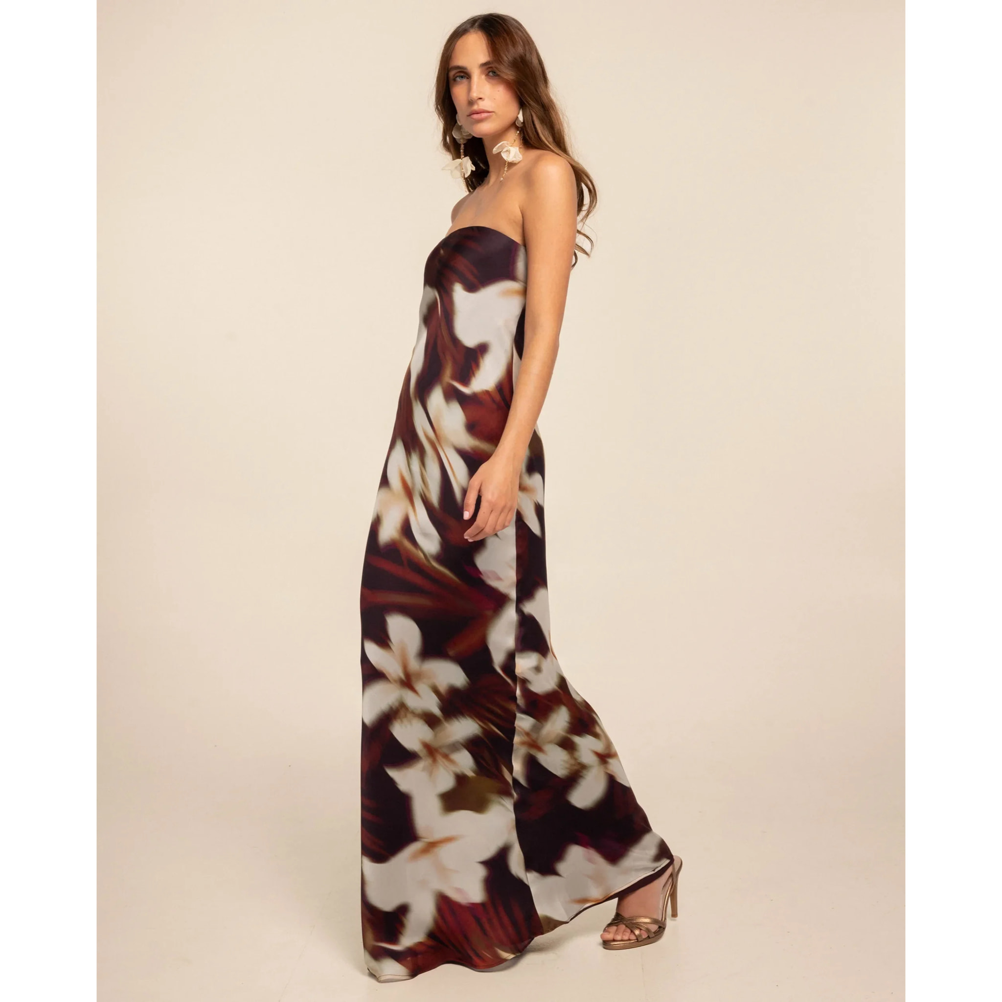 Vestido midi palabra de honor
