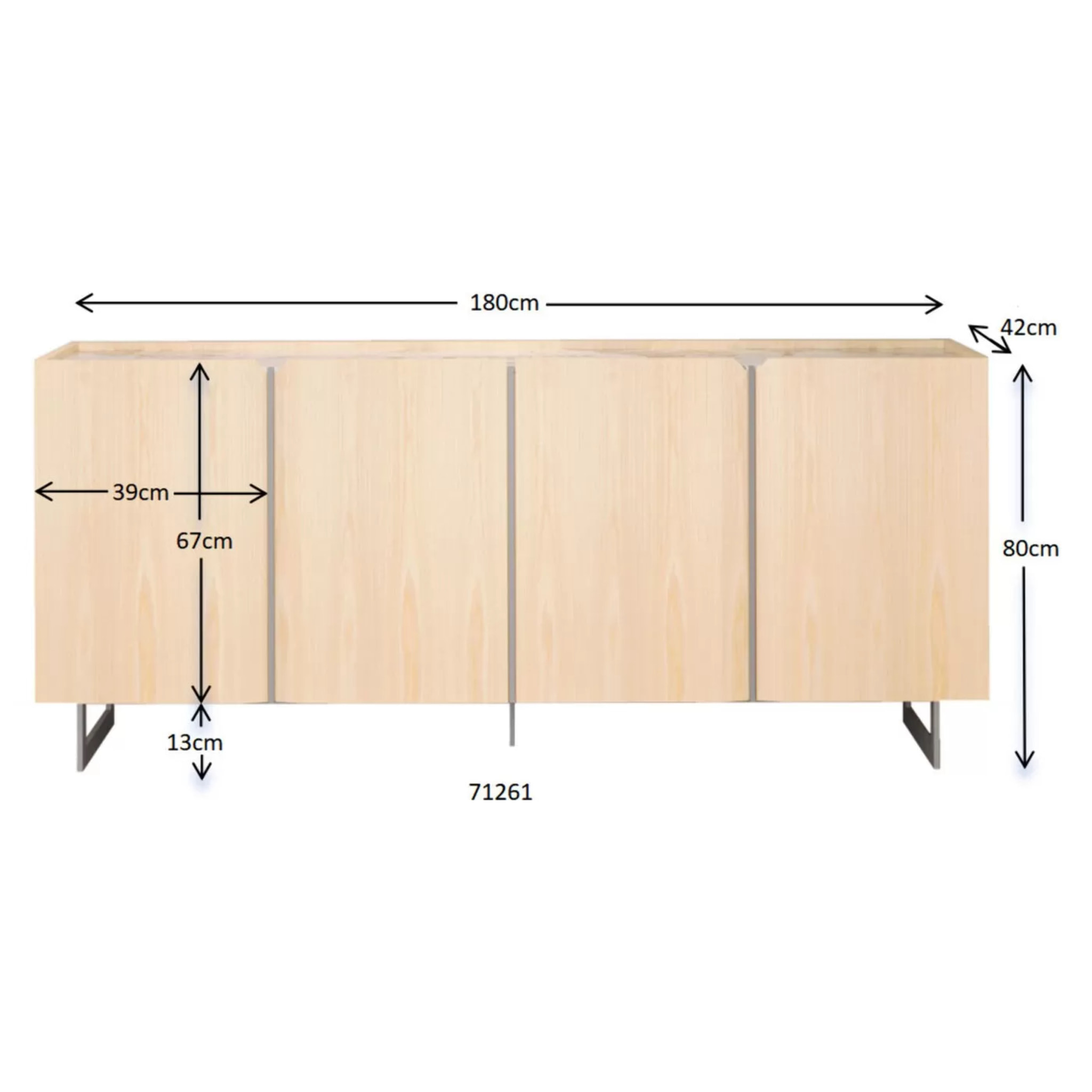Buffet Giulio 4 portes Kare Design