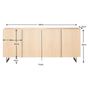 Buffet Giulio 4 portes Kare Design