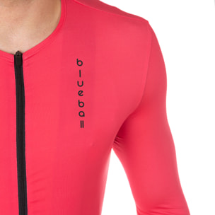 MAILLOT CICLISMO MANGA LARGA HOMBRE BLUEBALL EN ROJO