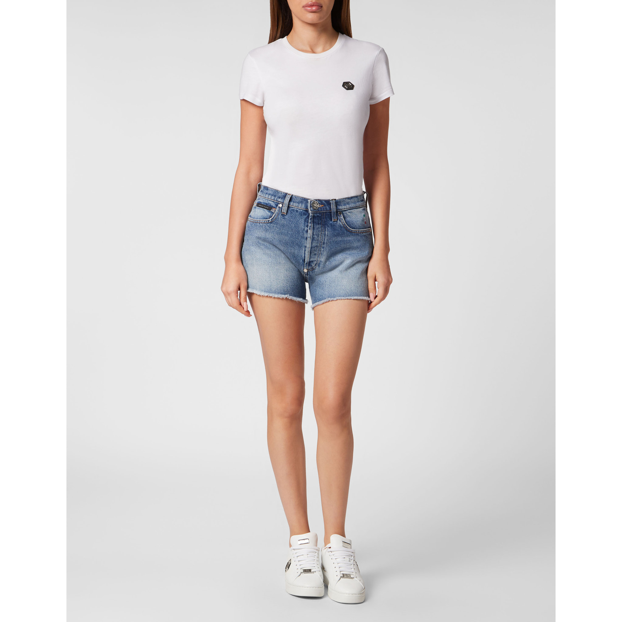 PHILIPP PLEIN Denim Shorts