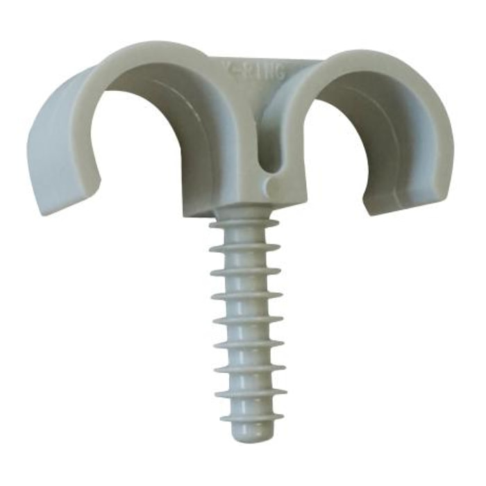 Fixation de gaines et tubes ING FIXATION Fix-ring double - Ø 22 mm - Boîte de 100 - A301800