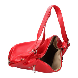 Borsa a spalla convertibile in zaino Anjelica da donna In Vera pelle Made in Italy 33x31x12 cm