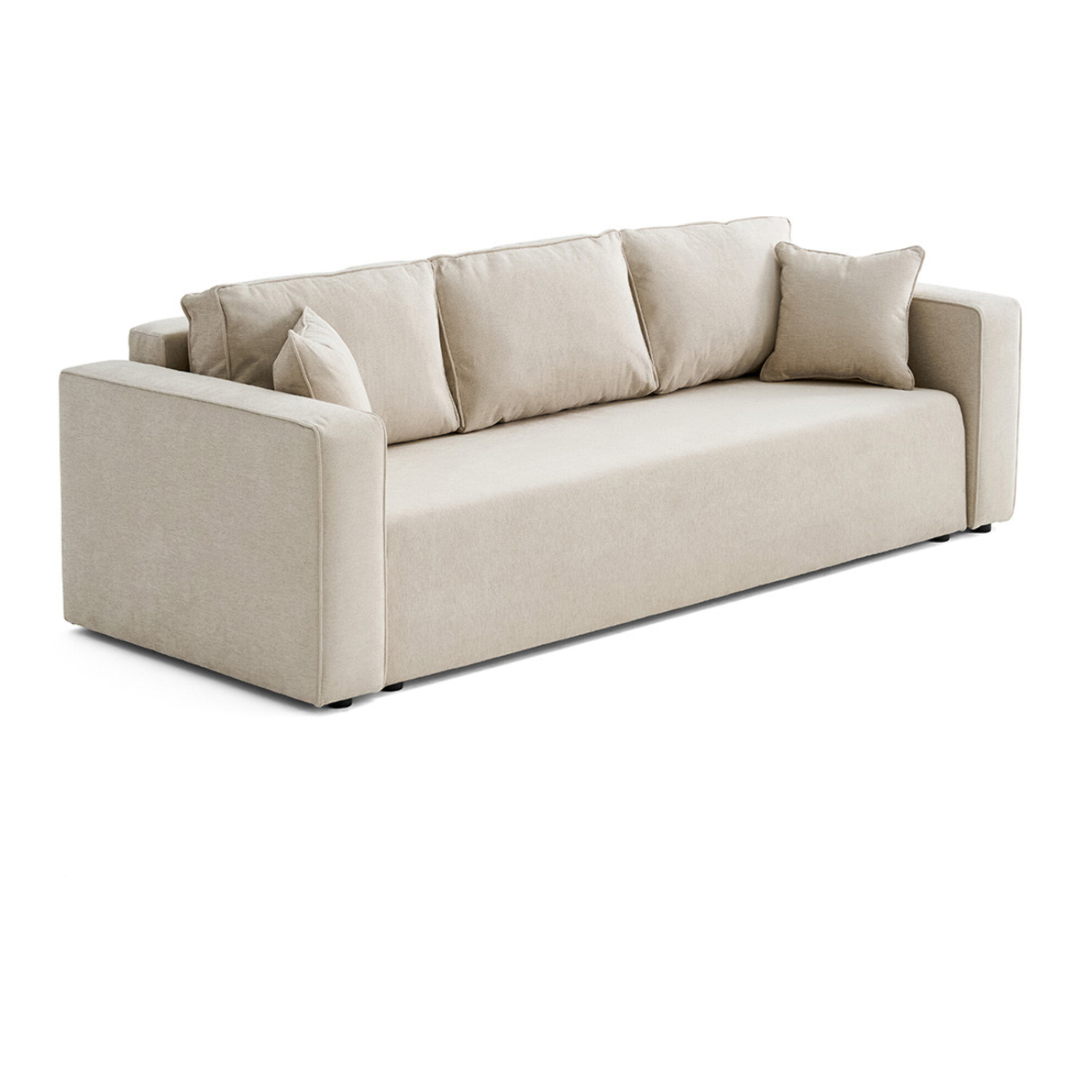 Topaze - canapé 3 places - convertible avec coffre - en tissu - Beige