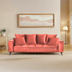 Canapé Velours Droit Altamo - 3 Places