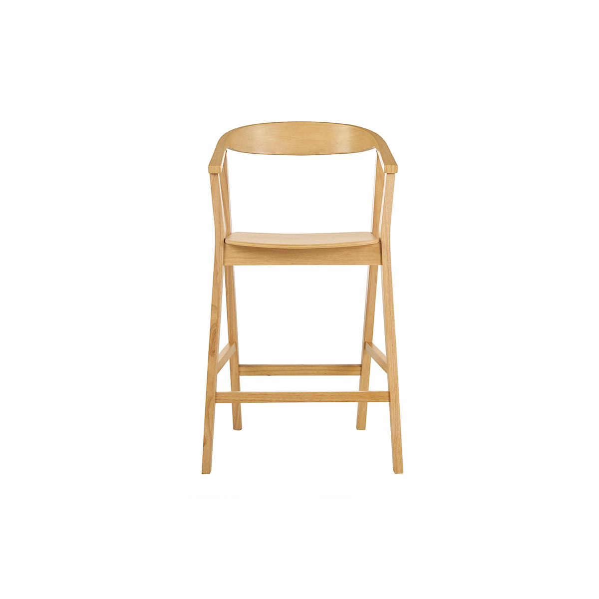 Tabourets de bar scandinaves en bois clair H66.5 cm (lot de 2) BAHIA