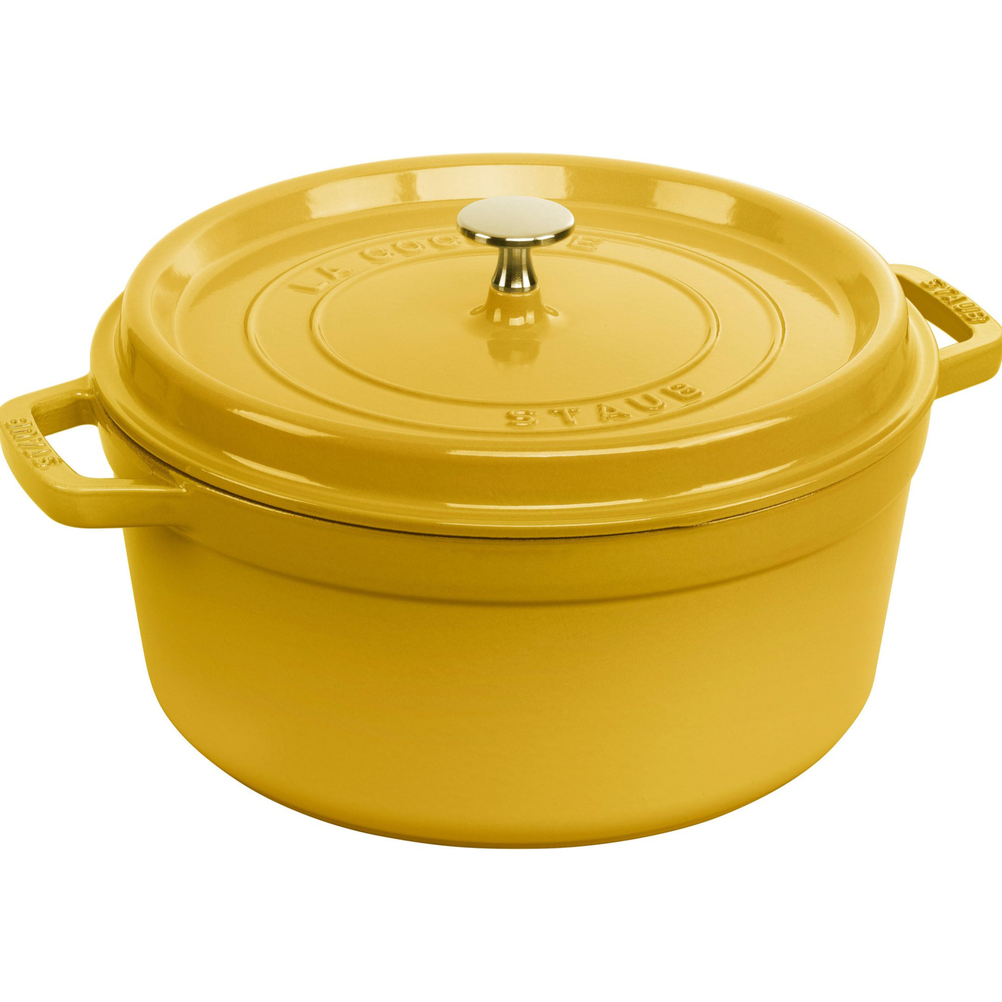 Cocotte en fonte 20 cm, Rond(e), Citron Staub