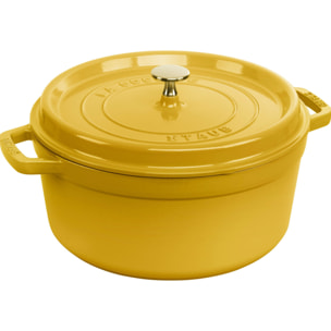 Cocotte en fonte 20 cm, Rond(e), Citron Staub