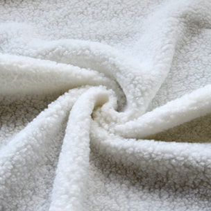 Tissu en imitation laine de mouton - Blanc