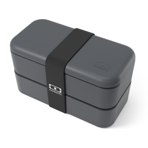 Lunch box 2 compartiments Original 1L Made in France gris Anthracite