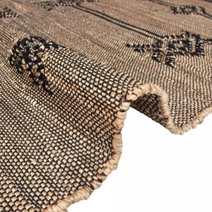 Tapis artisanal Sere, tapis kilim en jute