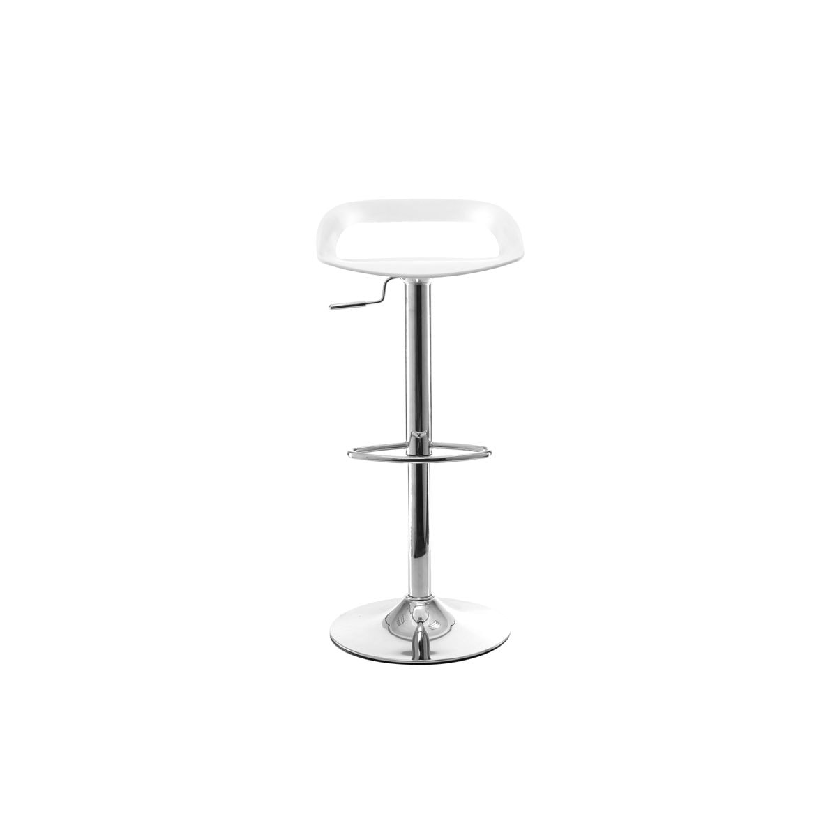 Tabourets de bar design blanc (lot de 2) PHENIX