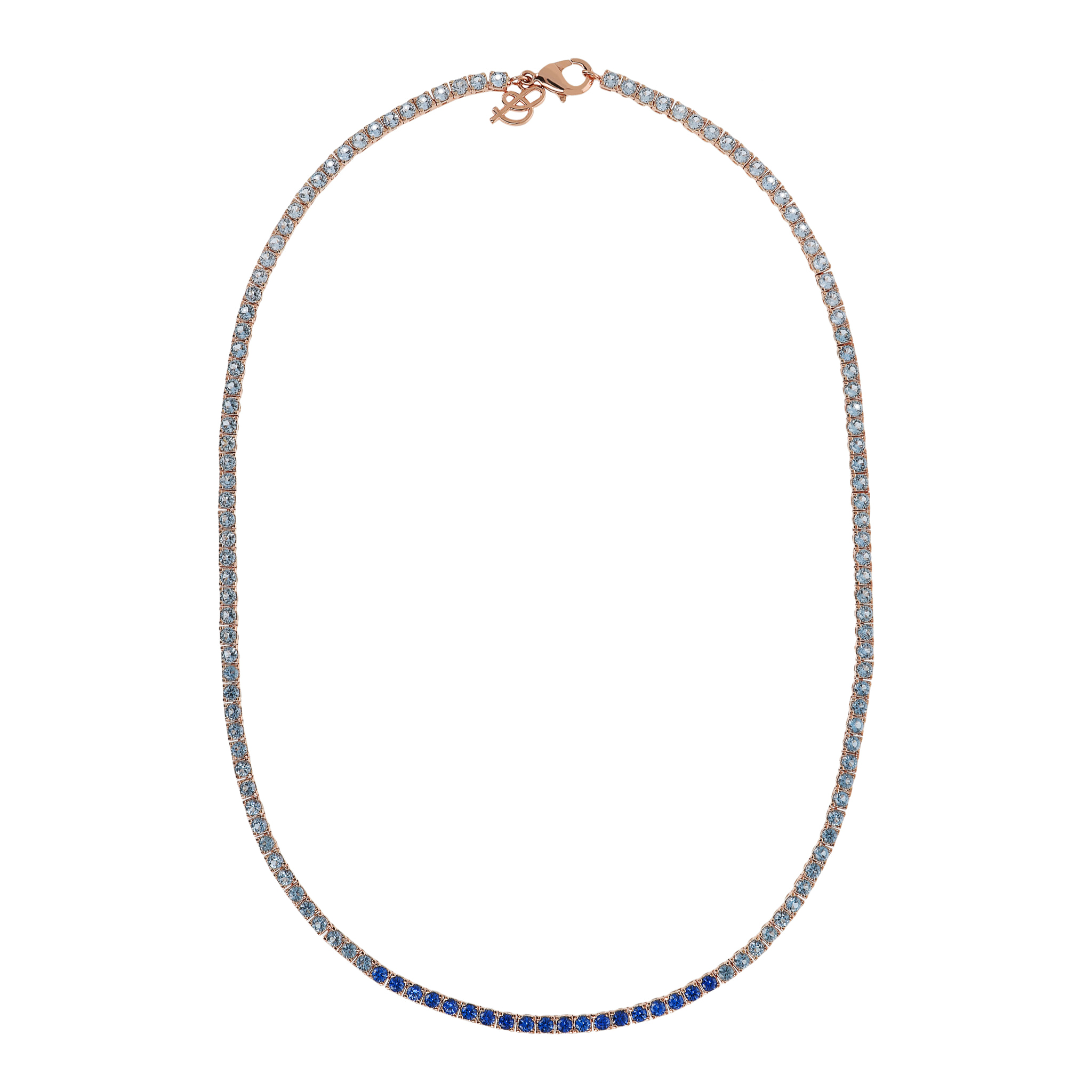 Collana Tennis con Cubic Zirconia Blu Effetto Dégradé