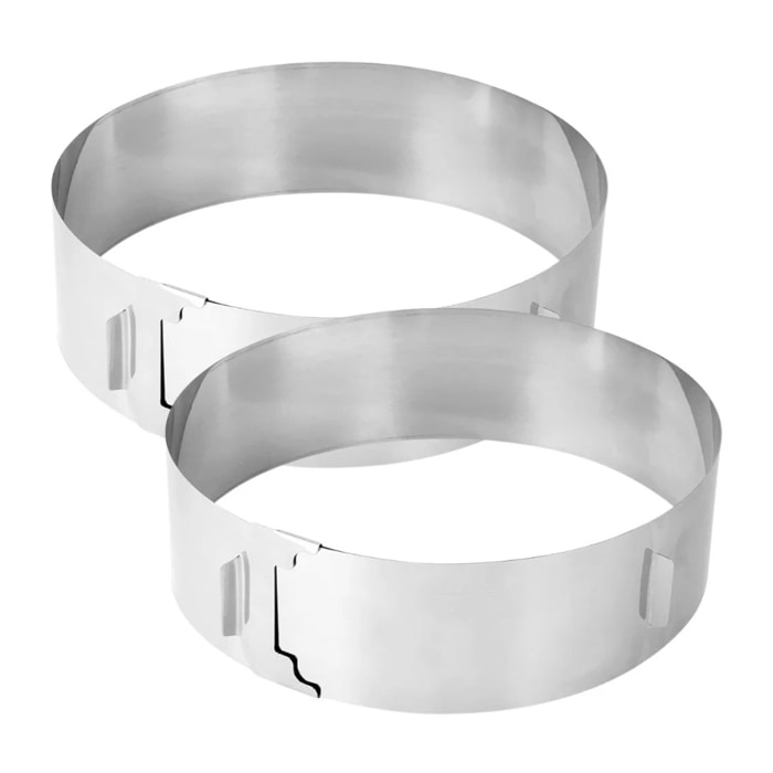 Ensemble de 2 Cercles à pâtisserie réglable Zenker Smart Pastry