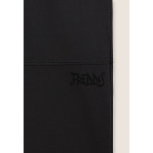 Pantaloni cargo wide leg in felpa con tasconi