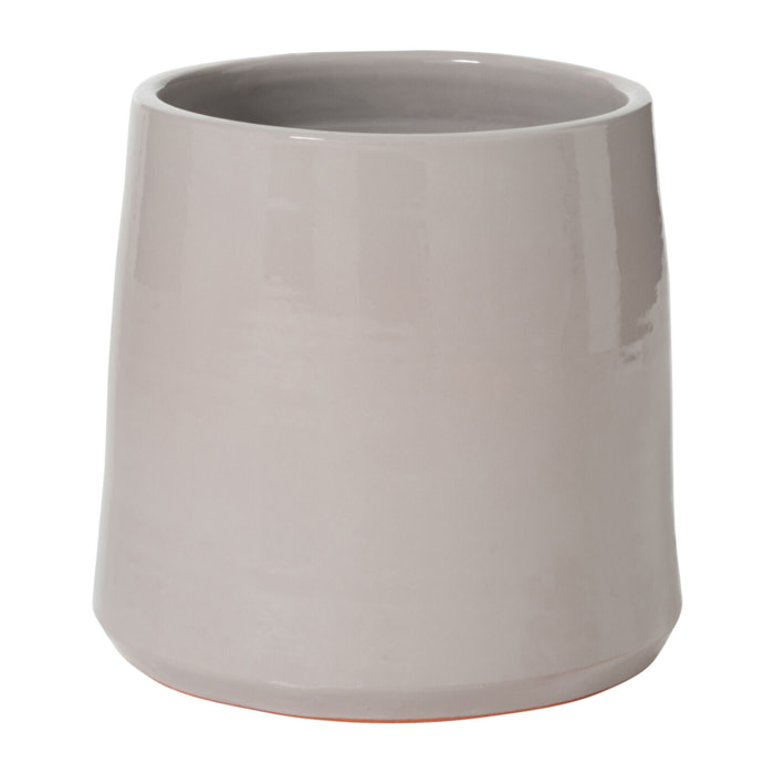 J-Line cache-pot Rond - céramique - gris - large - Ø 29 cm