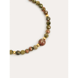 Pulsera Amulet Unakita Acero Baño Oro