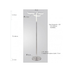 Lampadaire design et original LED angulaire - CALUM