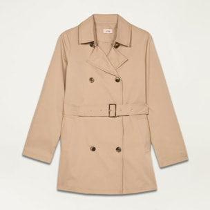 Oltre - Trench con profili in tessuto spalmato - Beige
