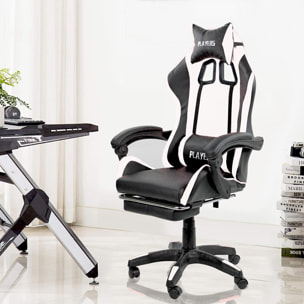 Sedia gaming racing da scrivania con schienale reclinabile