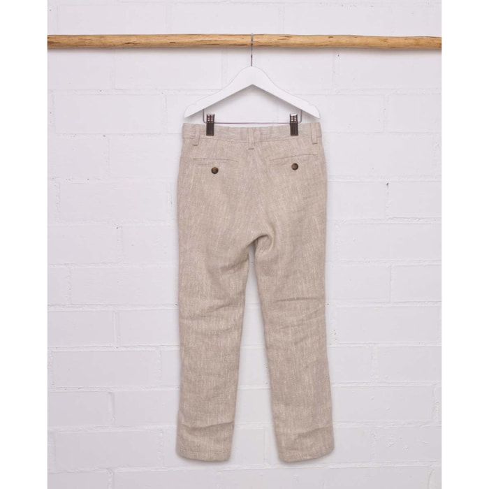 PANTALÓN LINO RÚSTICO NATURAL