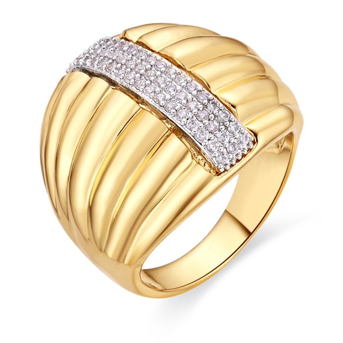 Anillo Jendu acabado oro amarillo 18k